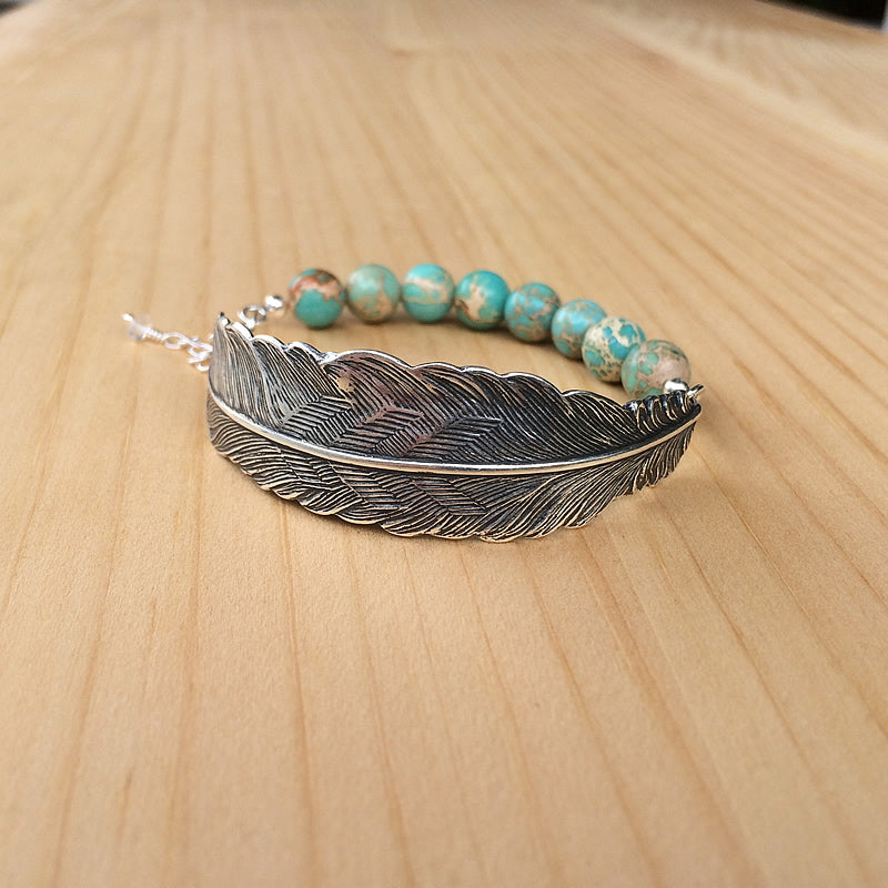 Sterling Silver Angel Feather Bracelet, Handmade Feather Charm Bracelet,  Hand Forged Feather Jewelry, Simple Bracelet, Gift for Her - Etsy